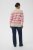Kaffe Curve Niela Gestreifter Pullover Federgrau/Pink Melange - Pullover & Strickmode - 