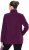 Ulla Popken Modular Fleece Zip Front Jacket Dark Cherry - Hoodies & Sweatshirts - 