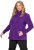 Ulla Popken Modular Fleece Zip Front Jacket Dark Plum - Hoodies & Sweatshirts - 