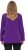 Ulla Popken Modular Fleece Zip Front Jacket Dark Plum - Hoodies & Sweatshirts - 
