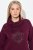 Ulla Popken Rhinestone Snowflake Turtleneck Sweatshirt Dark Ruby - Hoodies & Sweatshirts - Kuschelige Sweatshirts & Strick