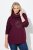Ulla Popken Rhinestone Snowflake Turtleneck Sweatshirt Dark Ruby - Hoodies & Sweatshirts - Kuschelige Sweatshirts & Strick
