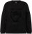 Ulla Popken Flock Print Long Sleeve Crew Neck Sweatshirt Black - Hoodies & Sweatshirts - Kuschelige Sweatshirts & Strick