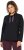Ulla Popken Stand-Up Collar Long Sleeve Sweatshirt Black - Hoodies & Sweatshirts - 