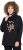 Ulla Popken Sparkling Candy Cane Graphic Sweatshirt Black - Hoodies & Sweatshirts - 