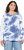 Ulla Popken Tie Dye Gathered Sweatshirt Atlantic Blue - Hoodies & Sweatshirts - 