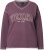 Ulla Popken Texas Contrast Stitching Sweatshirt Dark Ruby - Hoodies & Sweatshirts - Kuschelige Sweatshirts & Strick