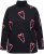 Ulla Popken Candy Cane Graphic Sweatshirt Black - Hoodies & Sweatshirts - 