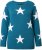 Ulla Popken Glitter Stars Soft Knit Sweater Petrol - Hoodies & Sweatshirts - 