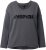 Ulla Popken Inspire Lettering V-Neck Sweatshirt Graphite Grey - Hoodies & Sweatshirts - 