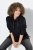 Ulla Popken Chain Fringe Smooth Fleece Sweatshirt Black - Hoodies & Sweatshirts - Kuschelige Sweatshirts & Strick