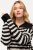 Ulla Popken Striped Troyer Collar Sweater Black - Hoodies & Sweatshirts - Kuschelige Sweatshirts & Strick