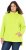 Ulla Popken Embossed Letter Sweatshirt Lime - Hoodies & Sweatshirts - 