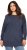 Ulla Popken Layered Look Button Sleeve Sweatshirt Navy - Hoodies & Sweatshirts - 