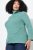 Ulla Popken Asymmetric Zipper Turtleneck Sweater Green - Hoodies & Sweatshirts - Kuschelige Sweatshirts & Strick