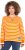 Ulla Popken Striped Drawstring Hem Sweatshirt Orange - Hoodies & Sweatshirts - Kuschelige Sweatshirts & Strick