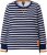 Ulla Popken Striped Drawstring Hem Sweatshirt Navy - Hoodies & Sweatshirts - Kuschelige Sweatshirts & Strick