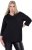 Ulla Popken Decorative Chain Collar Sweatshirt Black - Hoodies & Sweatshirts - Kuschelige Sweatshirts & Strick