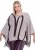 Ulla Popken Brushstroke Knit Poncho Beige - Hoodies & Sweatshirts - 