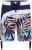 Kam Jeans 3018 Panelled Floral Swimshorts Navy - Schwimmshorts - Herren-Badeshorts in Übergröße