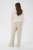 Kaffe Curve Sirana Pants Beige Melange/Black Stripe - Stoffhosen - 