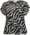 Kaffe Curve Sonna Stanley Top Schwarz/Antique Zebraprint - T-Shirts - 