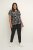 Kaffe Curve Sonna Stanley Top Schwarz/Antique Zebraprint - T-Shirts - 