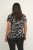 Kaffe Curve Sonna Stanley Top Schwarz/Antique Zebraprint - T-Shirts - 