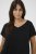 Kaffe Curve Jena V-Neck T-Shirt Tiefschwarz - T-Shirts - 