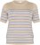 Kaffe Curve Lizzy Gestreifter Pullover Beige/Blau - Bedruckte T-shirts für herren - 