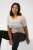 Kaffe Curve Lizzy Gestreifter Pullover Beige/Blau - Bedruckte T-shirts für herren - 