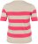 Kaffe Curve Lizzy Gestreifter Pullover Beige/Himbeer - Bedruckte T-shirts für herren - 