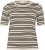 Kaffe Curve Lizzy Gestreifter Pullover Beige/Schwarz gestreift - Bedruckte T-shirts für herren - 