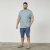North Latitude 61318 Allover-Print T-Shirt Staubblau - Herren-T-shirts - Herren-T-Shirts in großen Größen