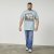 North Latitude 61352 AC/DC T-Shirt Staubblau - Herren-T-shirts - Herren-T-Shirts in großen Größen