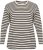 Kaffe Curve Winni Langarm T-Shirt Antikweiß/Schwarz Streifen - T-Shirts - 