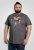 D555 Coalville T-Shirt Skulls with Colored Drips Navy Twist - Herren-T-shirts - Herren-T-Shirts in großen Größen