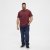 North Latitude T-Shirt O-Neck Bordeaux TALL - TALL T-shirts - T-Shirts Überlänge Herren