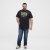 North Latitude Denim Printed Logo T-Shirt Black TALL - TALL T-shirts - T-Shirts Überlänge Herren