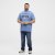 North Latitude Denim Printed Logo T-Shirt Dusty Blue TALL - TALL T-shirts - T-Shirts Überlänge Herren
