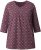 Ulla Popken 3/4 Sleeve Geometric Graphic Tee Plum - T-Shirts - 
