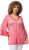 Ulla Popken Trumpet Sleeve Cold Dyed Tee Dark Pink - Bedruckte T-shirts für herren - 
