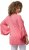 Ulla Popken Trumpet Sleeve Cold Dyed Tee Dark Pink - Bedruckte T-shirts für herren - 