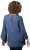 Ulla Popken Trumpet Sleeve Cold Dyed Tee Dove Blue - Bedruckte T-shirts für herren - Bedruckte Damen-T-Shirts