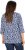 Ulla Popken Floral 3/4 Sleeve V-Neck A-Line Tee Blue - T-Shirts - T-Shirts für Damen