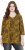 Ulla Popken Animal Print 3/4 Sleeve V-Neck Tee Neon Orange - T-Shirts - 