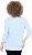 Ulla Popken Country Lettered 3/4 Sleeve Tee Soft Light Blue - Bedruckte T-shirts für herren - 