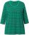 Ulla Popken Striped 3/4 Sleeve A-Line Tee Moss Green - T-Shirts - T-Shirts für Damen