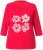 Ulla Popken Floral Graphic V-Neck Tee Lychee - Bedruckte T-shirts für herren - Bedruckte Damen-T-Shirts