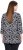 Ulla Popken Graphic Flower A-Line 3/4 Sleeve Tee Black - T-Shirts - T-Shirts für Damen